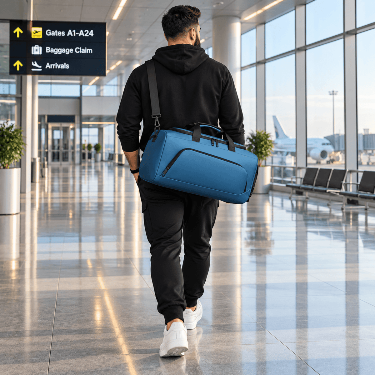 AERION - Sac de Voyage Cabine Grande Capacité en Cuir Synthétique PU