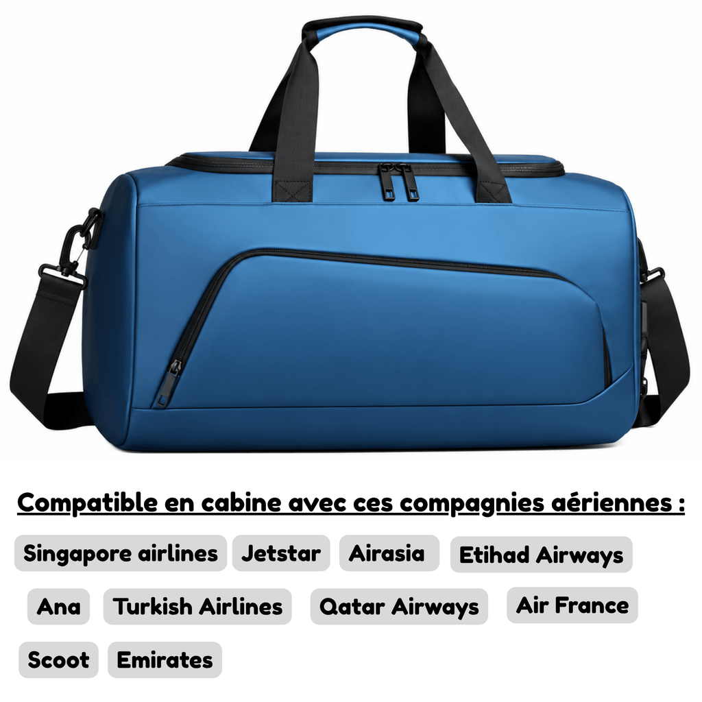 AERION - Sac de Voyage Cabine Grande Capacité en Cuir Synthétique PU