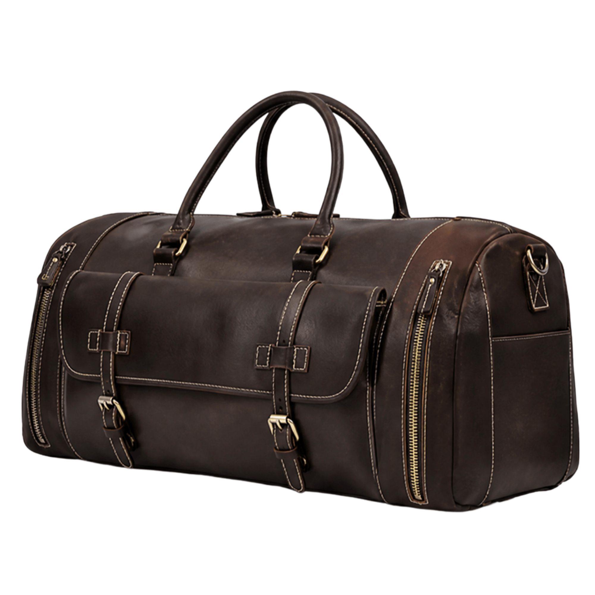 AMBASSADOR - Sac de Voyage Cuir Grande Capacité, Multi-poches