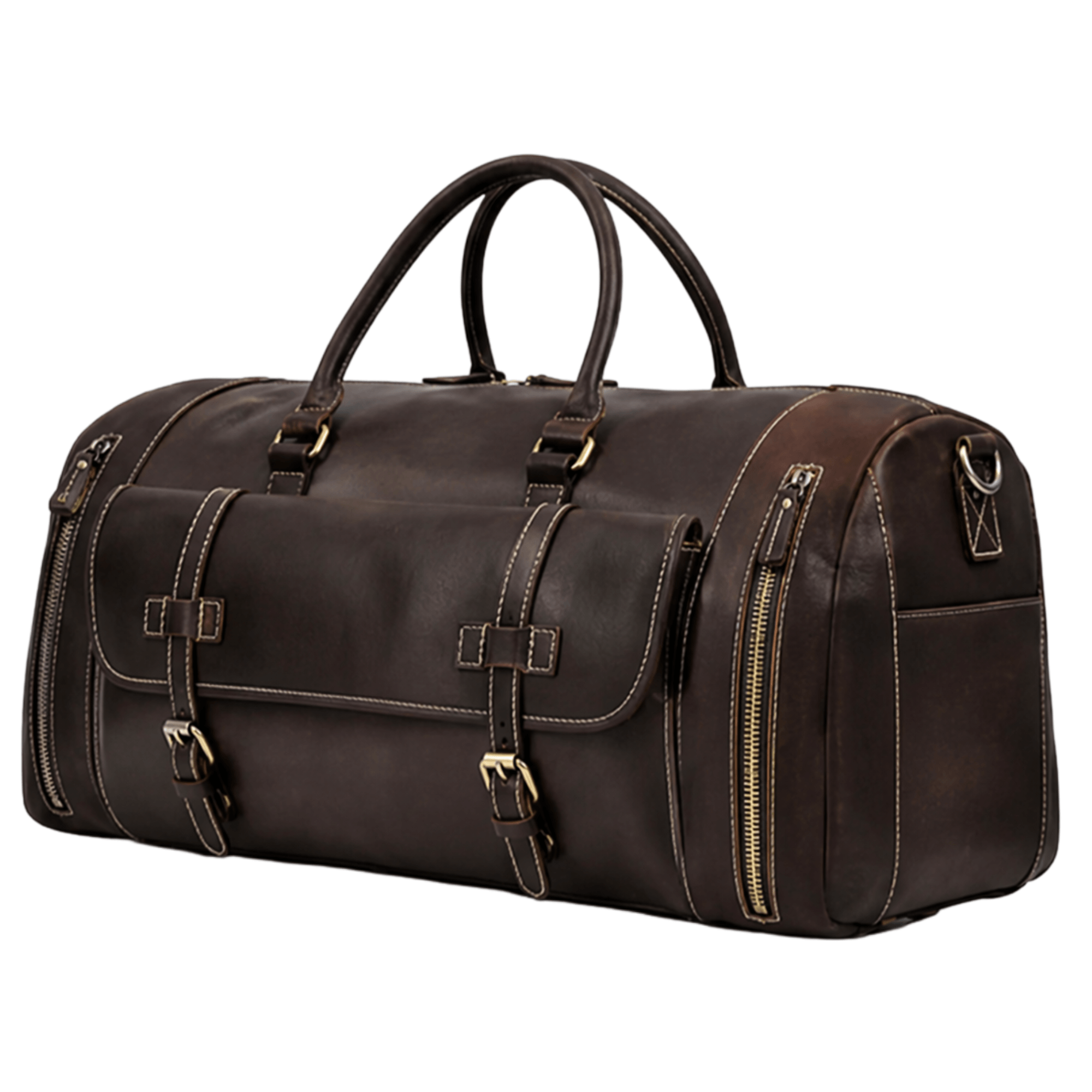 AMBASSADOR - Sac de Voyage Cuir Grande Capacité, Multi-poches