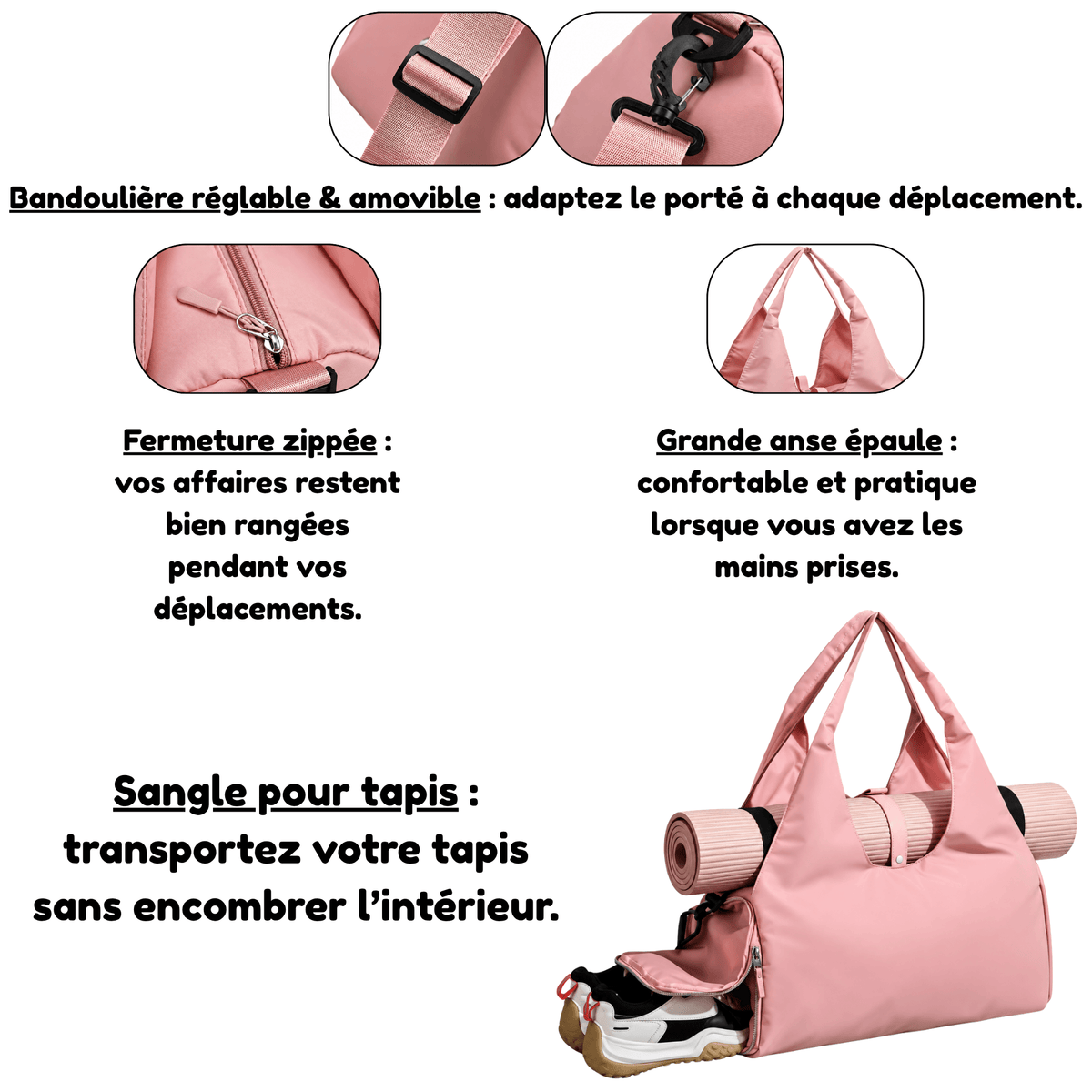 Alméa – Sac de Voyage Femme Souple