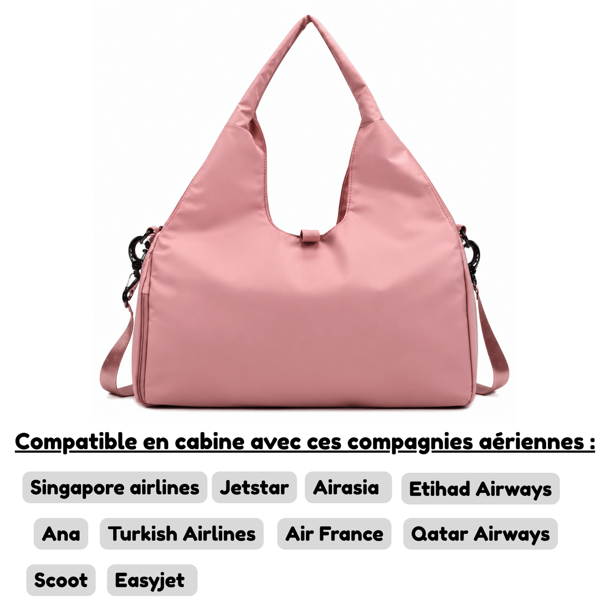 Alméa – Sac de Voyage Femme Souple