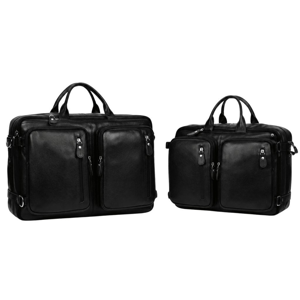 COMMANDER - Sac de Voyage Cuir Grande Capacité avec Multiples Compartiments