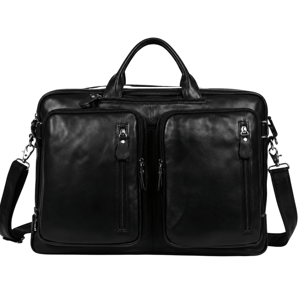 COMMANDER - Sac de Voyage Cuir Grande Capacité avec Multiples Compartiments