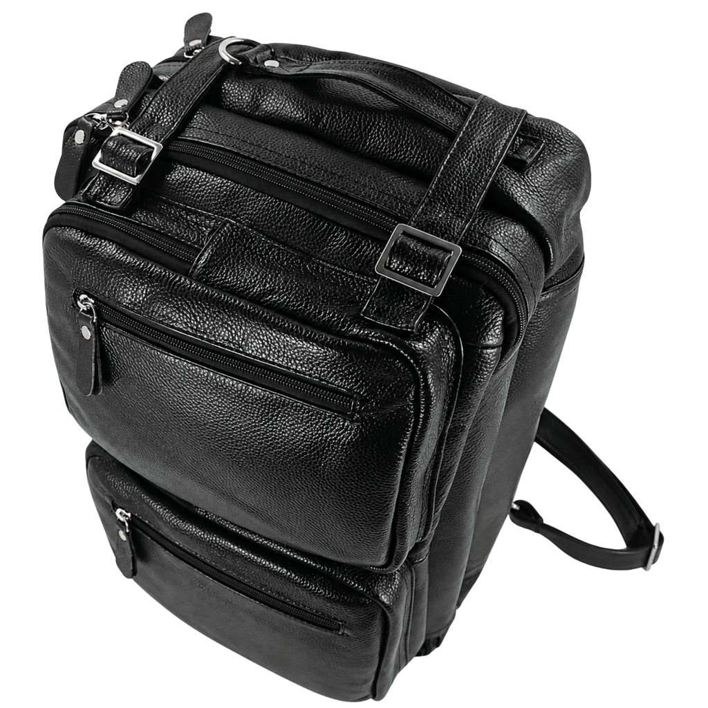 COMMANDER - Sac de Voyage Cuir Grande Capacité avec Multiples Compartiments