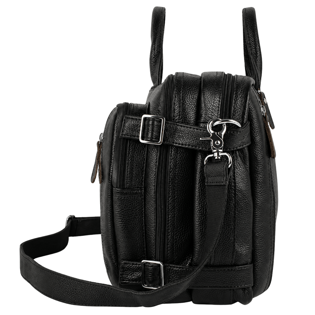 COMMANDER - Sac de Voyage Cuir Grande Capacité avec Multiples Compartiments