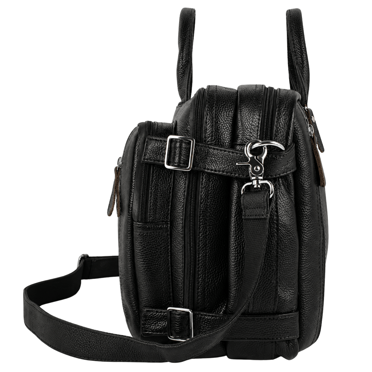 COMMANDER - Sac de Voyage Cuir Grande Capacité avec Multiples Compartiments