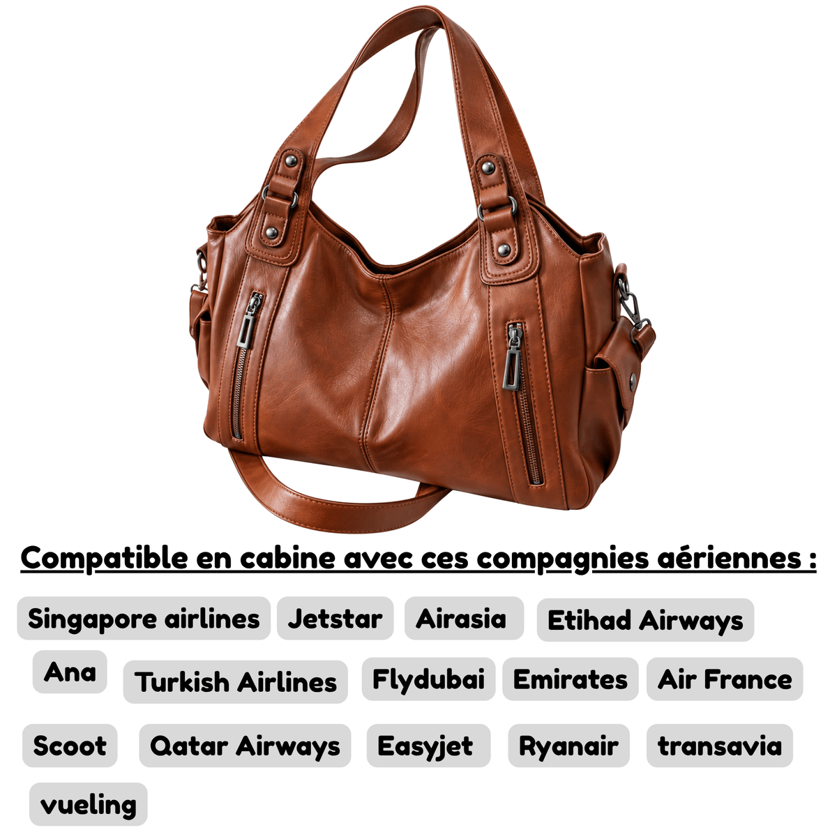 Calista - Sac de Voyage Femme Élégant Multi-poches
