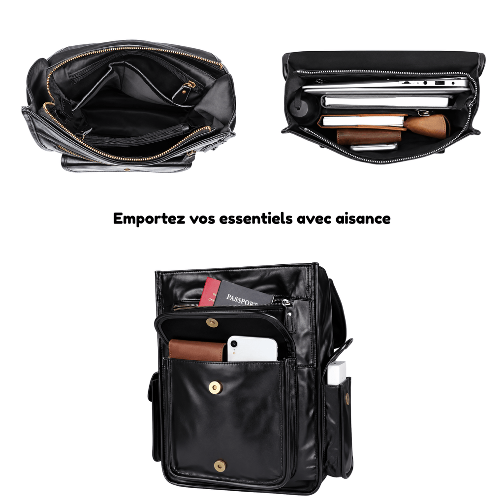 EXPLORER - Sac de Voyage Cuir Fait main, Multi-poches