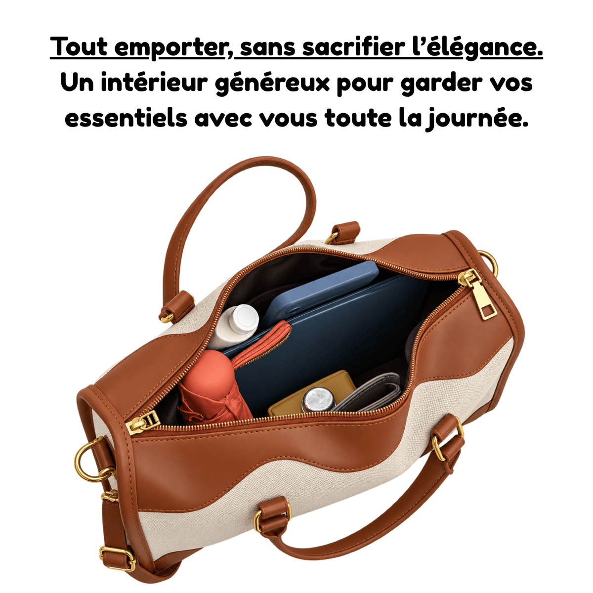 Élysane - Sac de Voyage Femme Élégant en Cuir synthétique PU