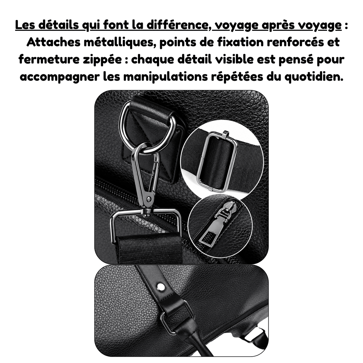 HORIZON EXECUTIVE - Sac de Voyage Homme en Cuir Synthétique PU Grande Capacité