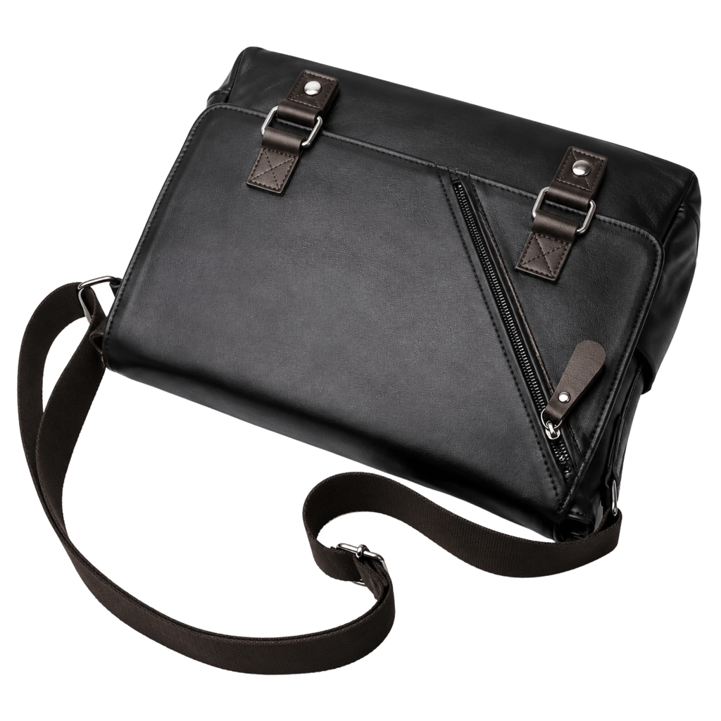 HORIZON MESSENGER - Sac de voyage Homme à Bandoulière Noir Élégant pour Travail & Voyage