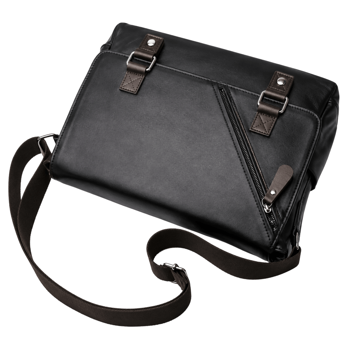 HORIZON MESSENGER - Sac de voyage Homme à Bandoulière Noir Élégant pour Travail & Voyage
