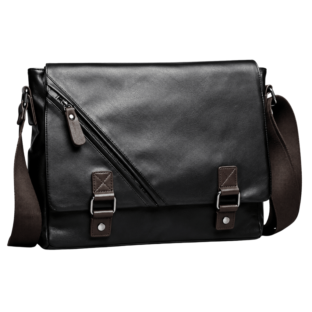 HORIZON MESSENGER - Sac de voyage Homme à Bandoulière Noir Élégant pour Travail & Voyage
