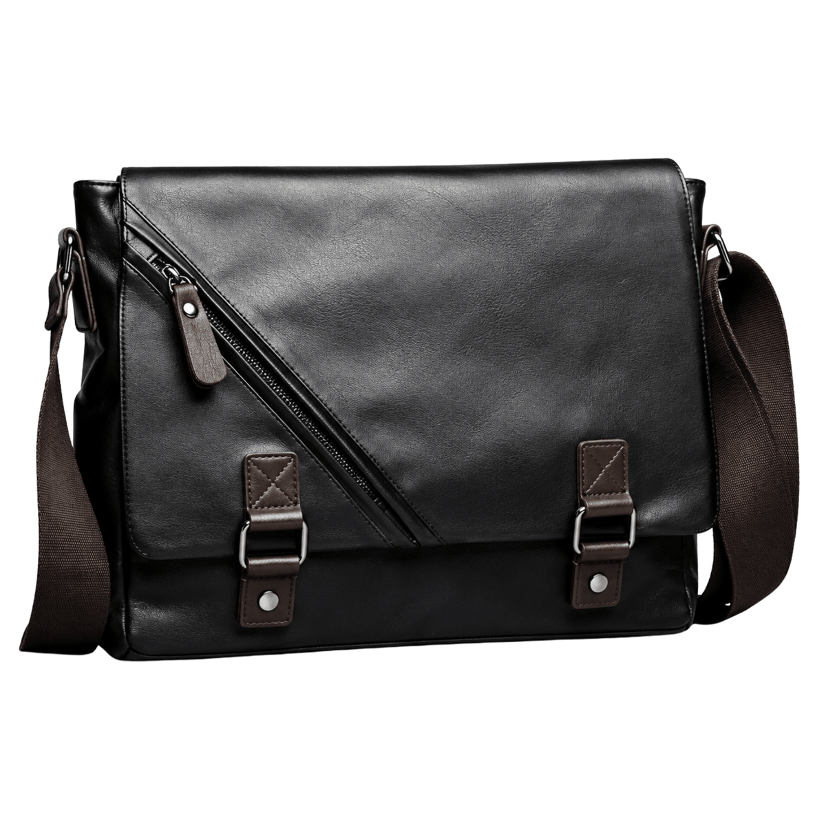 HORIZON MESSENGER - Sac de voyage Homme à Bandoulière Noir Élégant pour Travail & Voyage