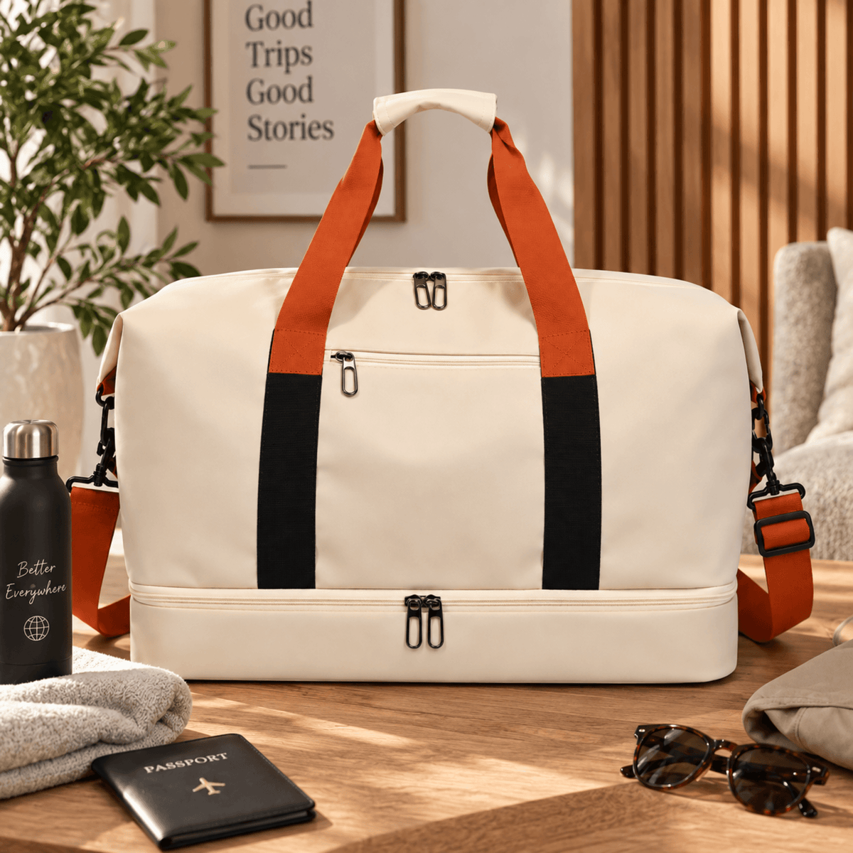 HORIZON SOLVANE - Sac de Voyage Homme Grande Capacité & Compartiment Chaussures
