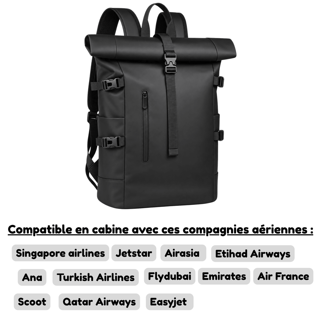 HORIZON VANGUARD - Sac de Voyage Homme Roll-Top Grande Capacité