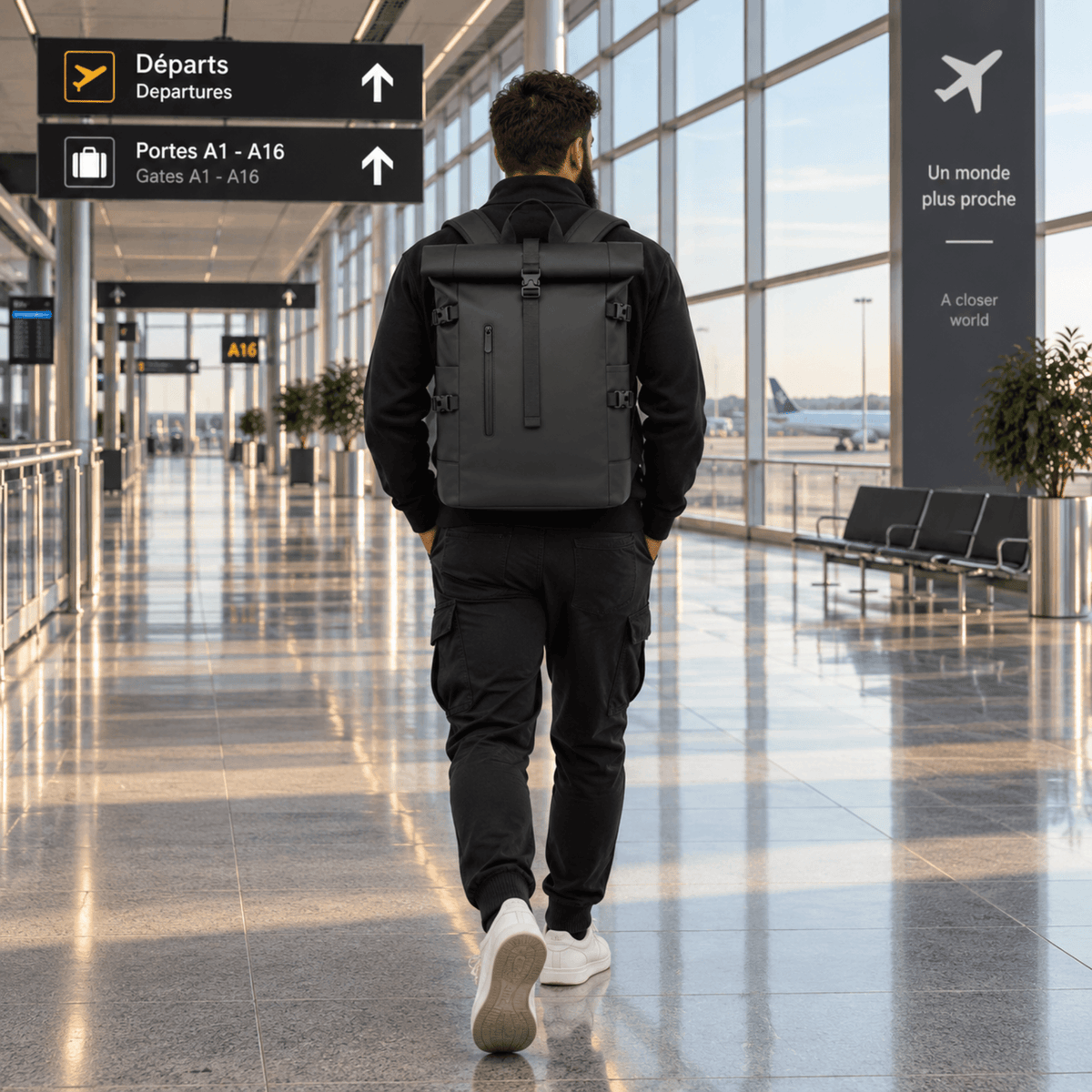 HORIZON VANGUARD - Sac de Voyage Homme Roll-Top Grande Capacité