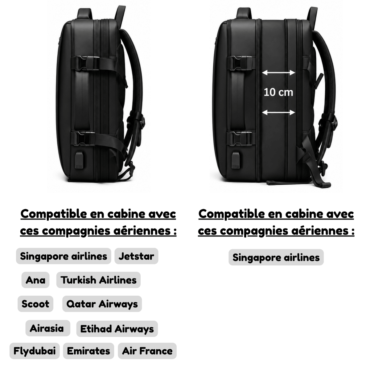 HORIZON VEYRON - Sac de Voyage Homme Extensible Grande Capacité