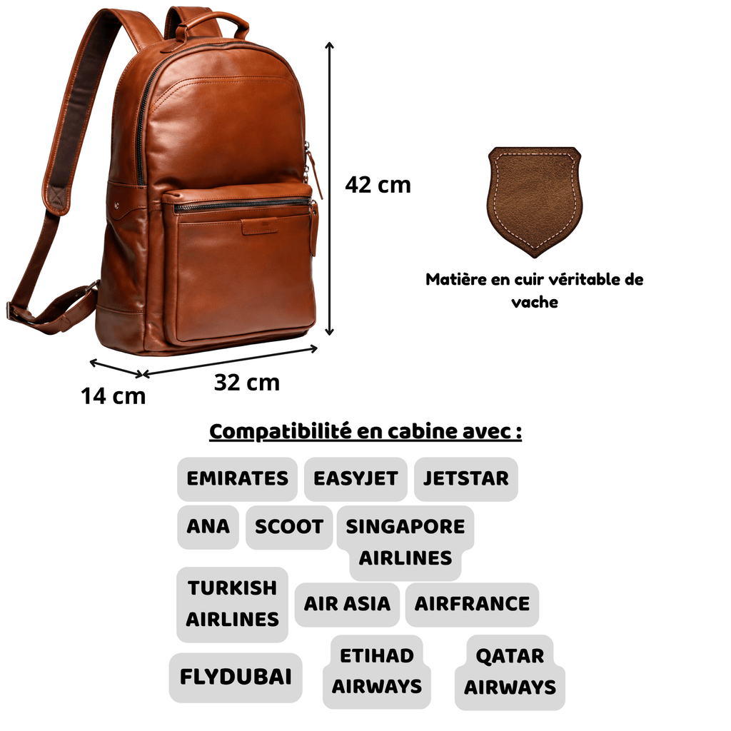 LEGACY - Sac de Voyage Cuir Multi-poches