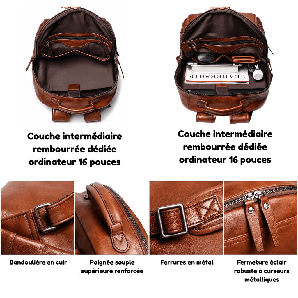 LEGACY - Sac de Voyage Cuir Multi-poches