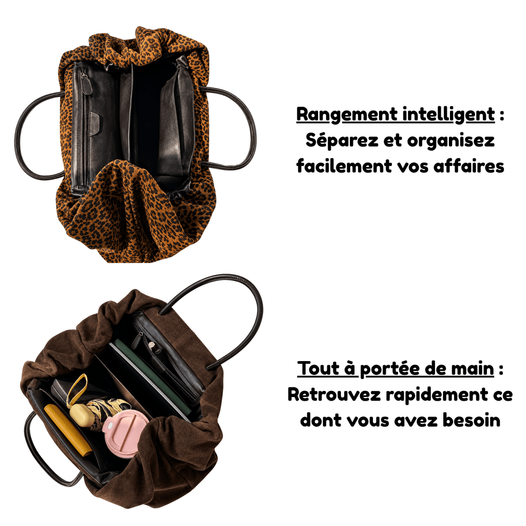 ODYSSEY - Sac de Voyage Cuir en Daim Givré Vintage