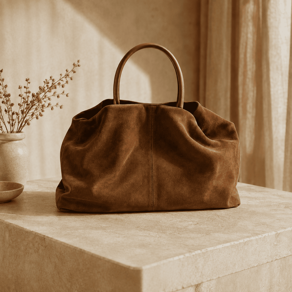 ODYSSEY - Sac de Voyage Cuir en Daim Givré Vintage