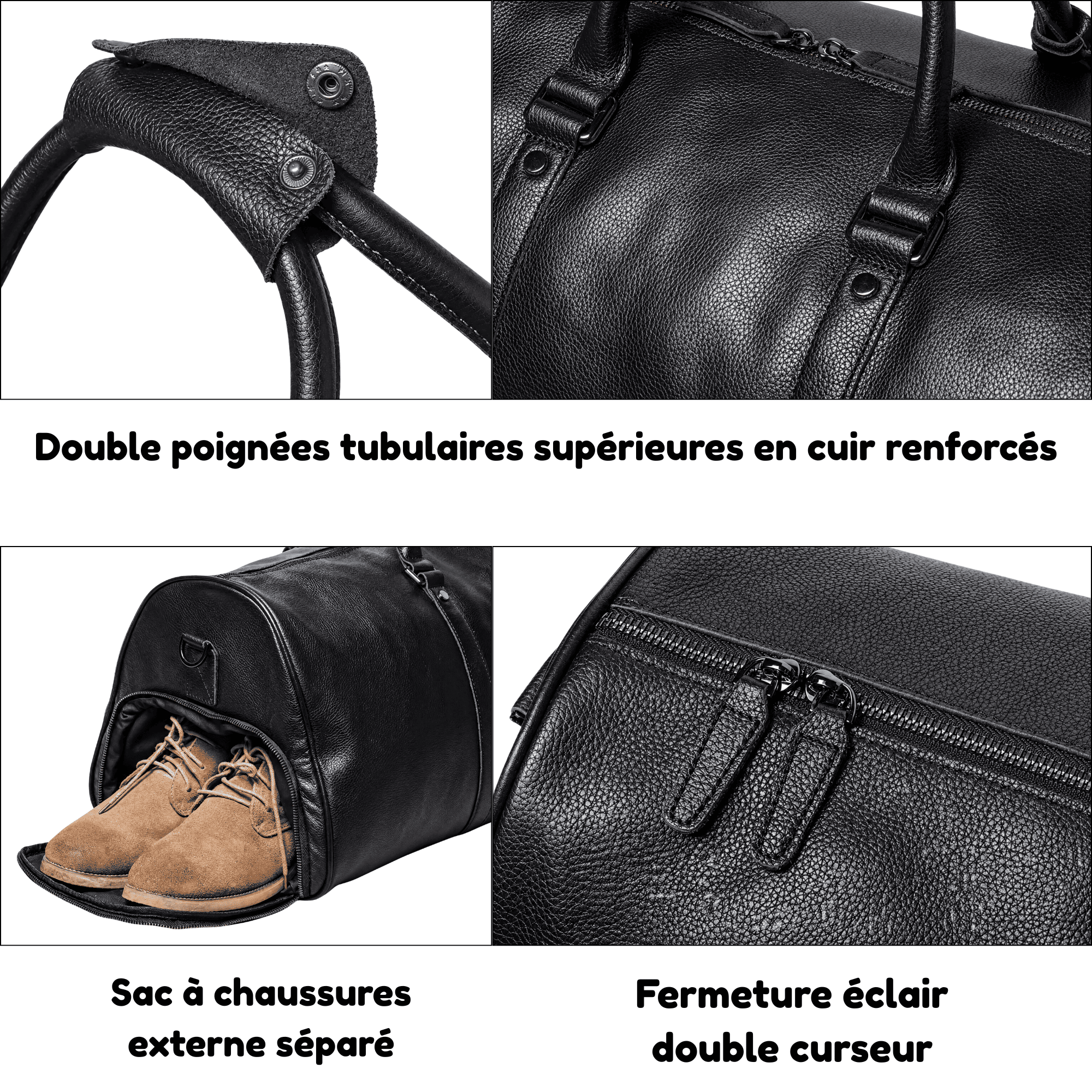 REGENT - Sac de Voyage Cuir Minimaliste