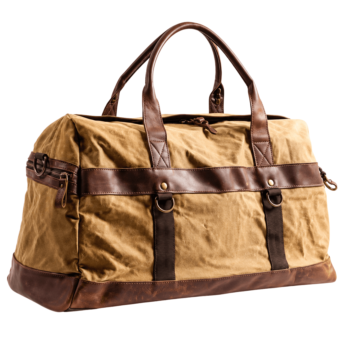 SAFARI - Sac de Voyage Cuir Grande Capacité Toile & Finitions Cuir