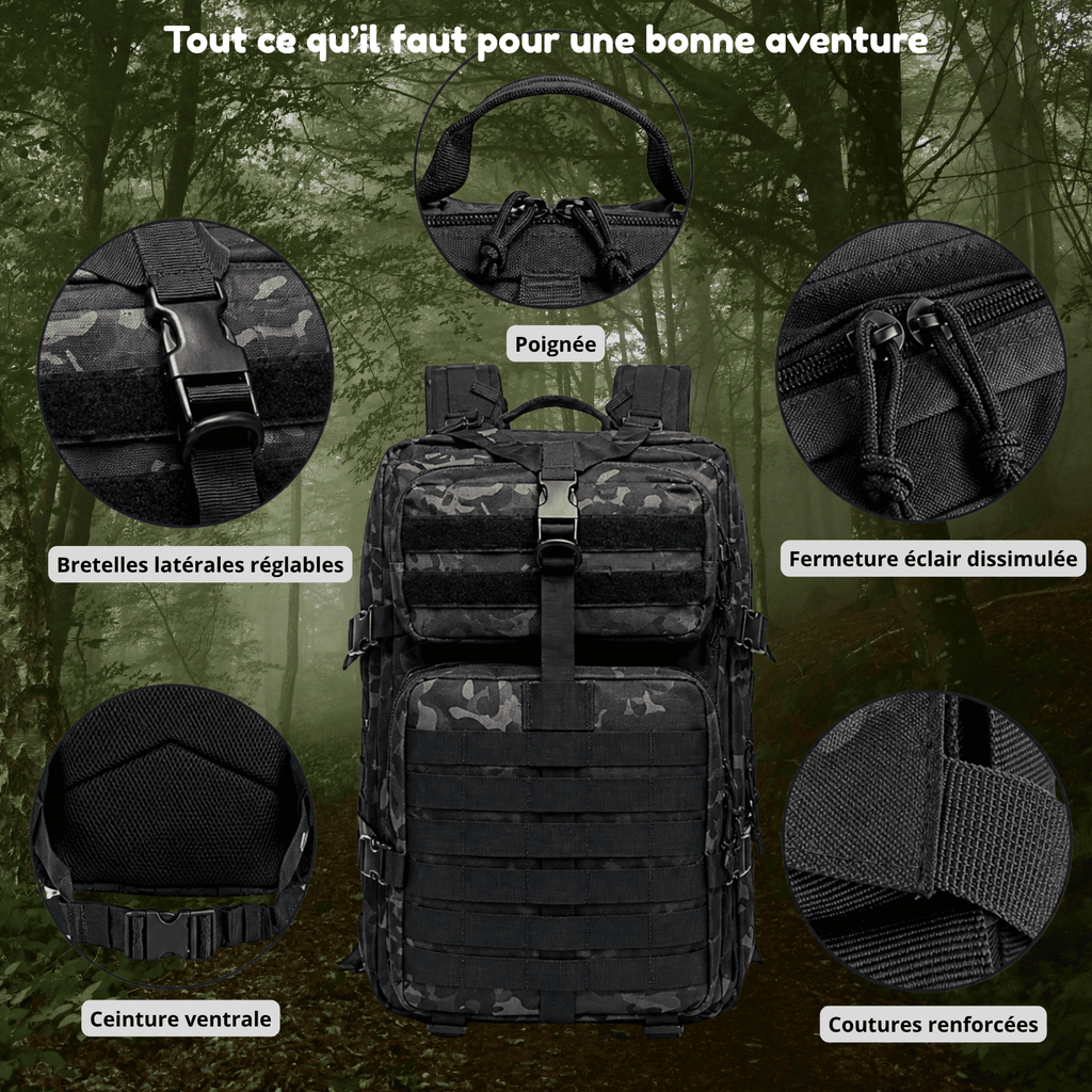 HORIZON FLOW – Sac à Dos de Voyage Tactique Multicompartiments