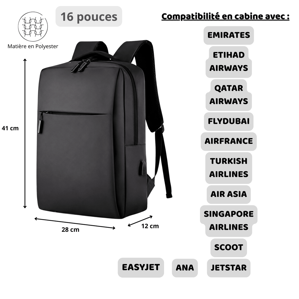 HORIZON AXIS - Sac à Dos de Voyage Business, avec Compartiment PC Portable