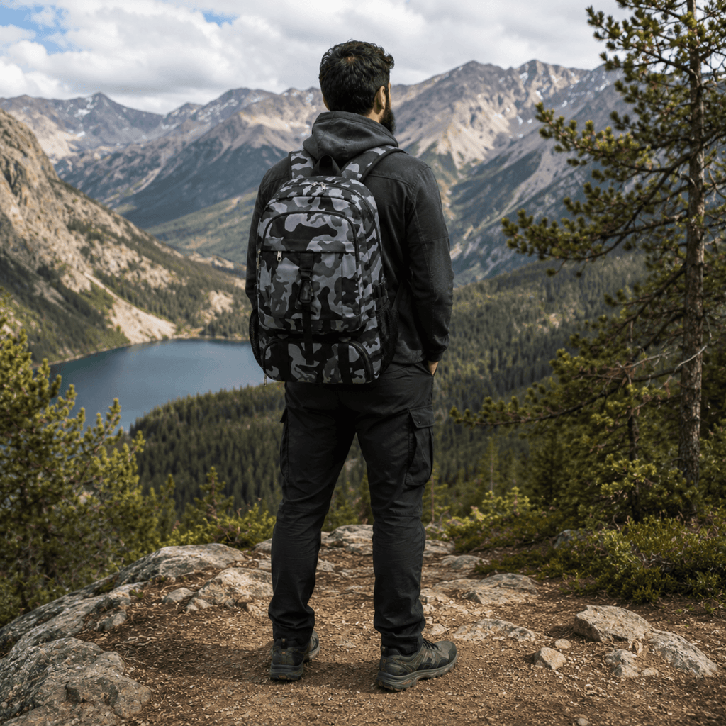 HORIZON DRIFT - Sac à Dos de Voyage Grande Capacité 50 L/80 L avec Compartiment Chaussures, Port USB et Format Trekking