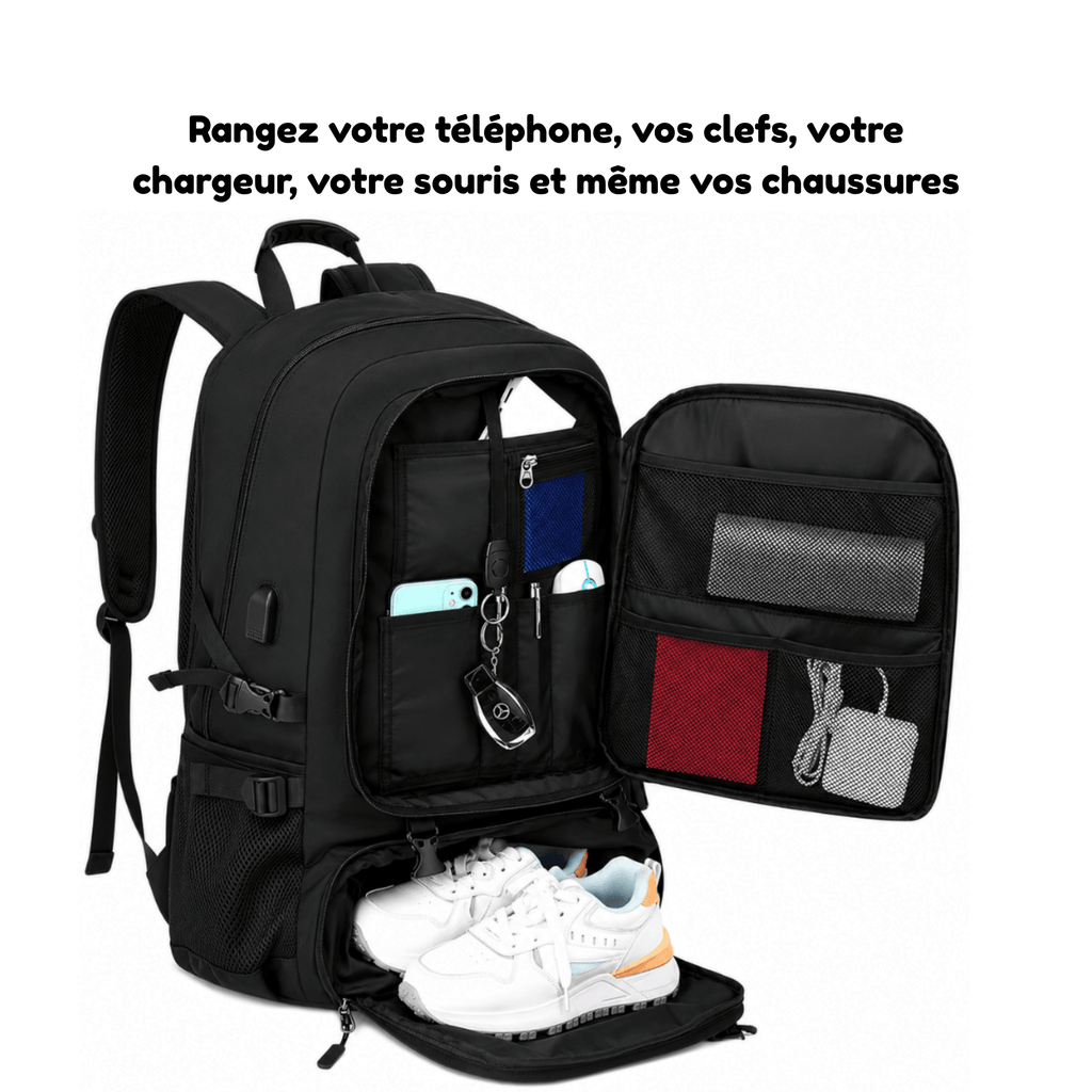 HORIZON DRIFT - Sac à Dos de Voyage 50 L/80 L avec Compartiment Chaussures
