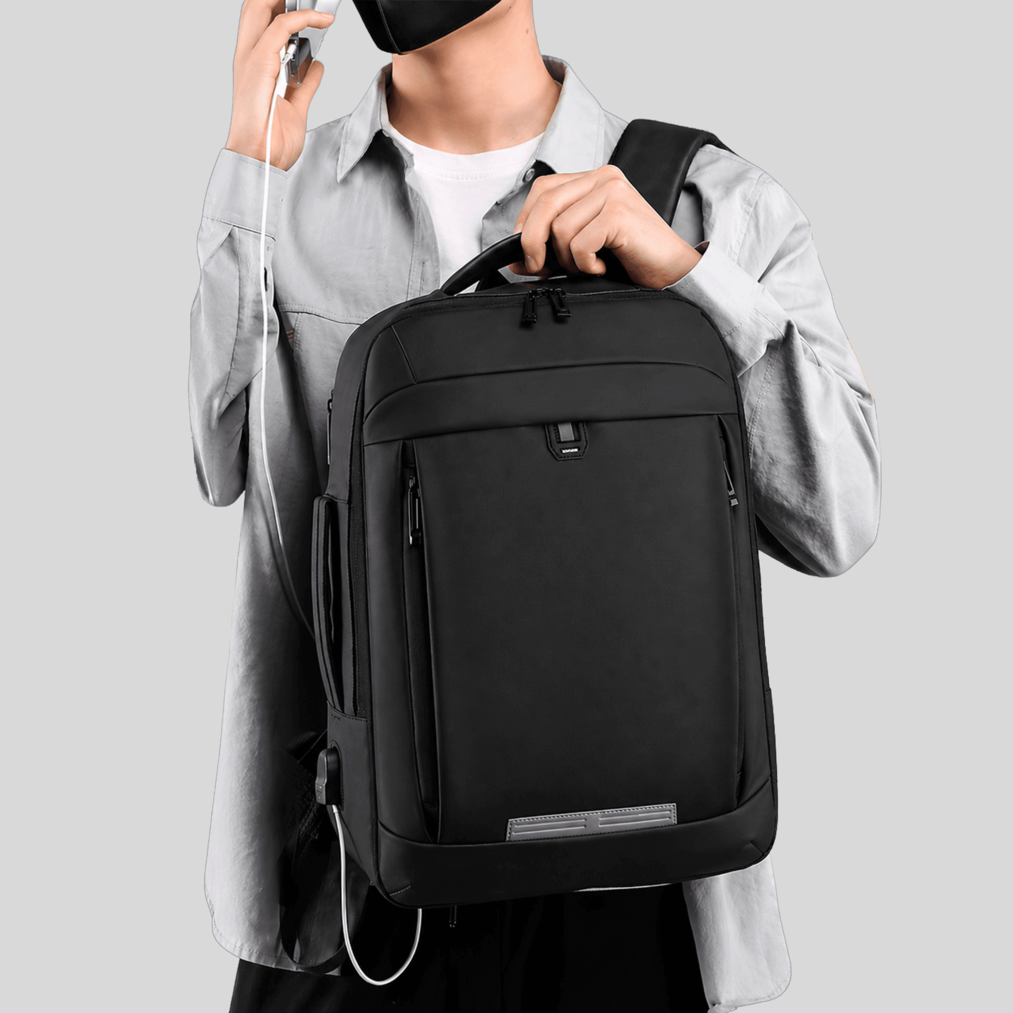 HORIZON NOMAD - Sac à Dos de Voyage Business Extensible, avec Port USB