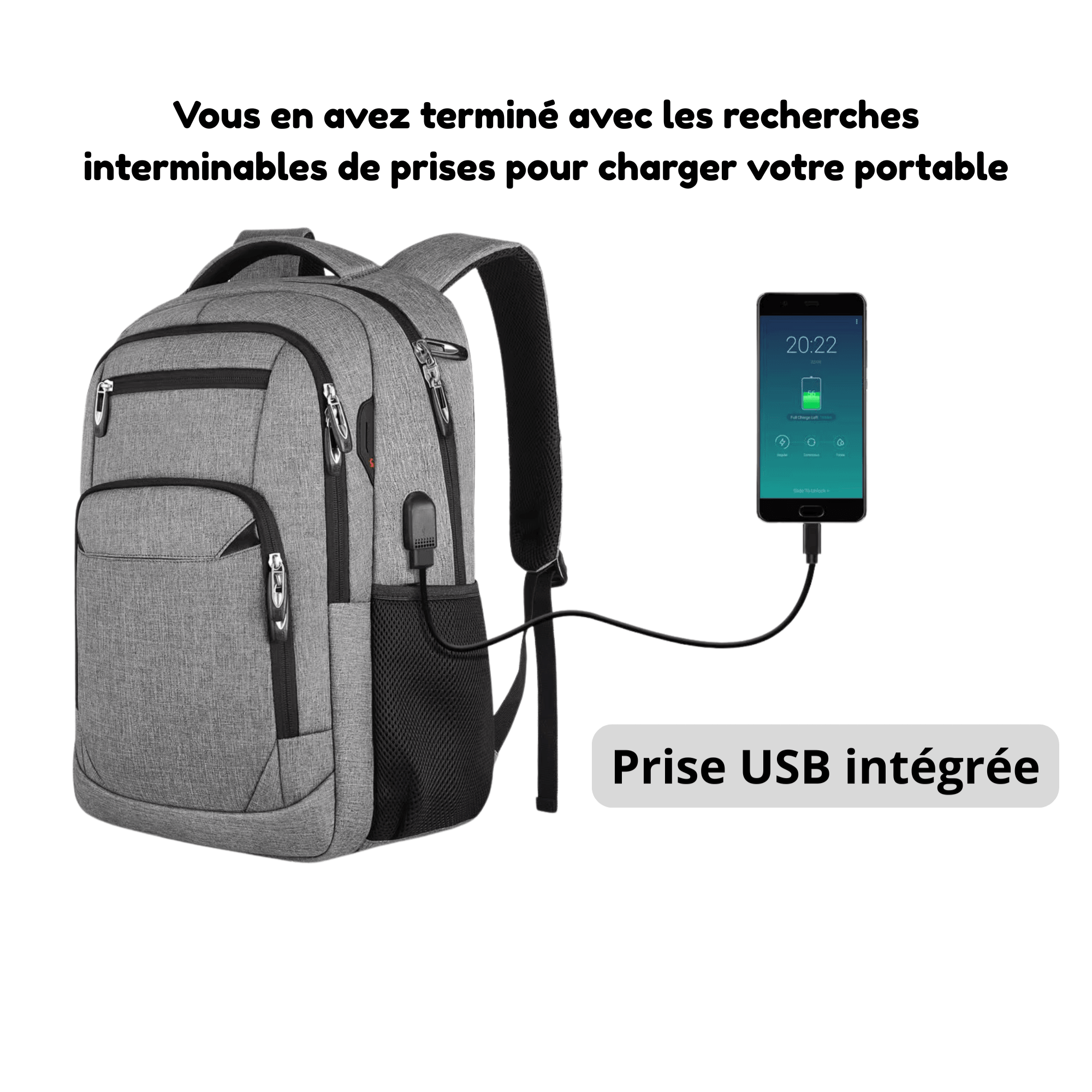 HORIZON PIVOT - Sac à Dos de Voyage Compartiments Multiples