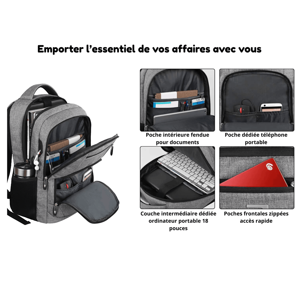 HORIZON PIVOT - Sac à Dos de Voyage Compartiments Multiples