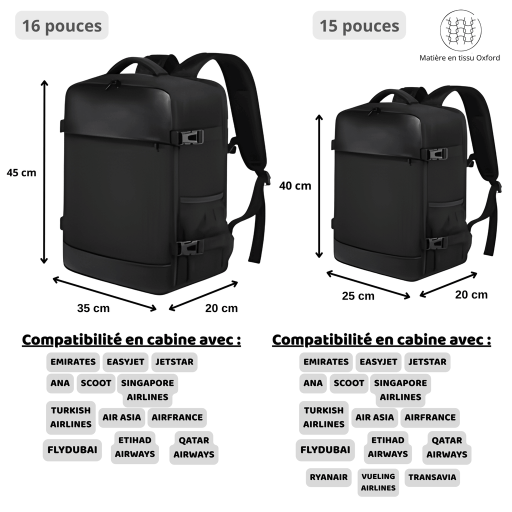 HORIZON PULSE - Sac à Dos de Voyage Cabine, Compartiment PC