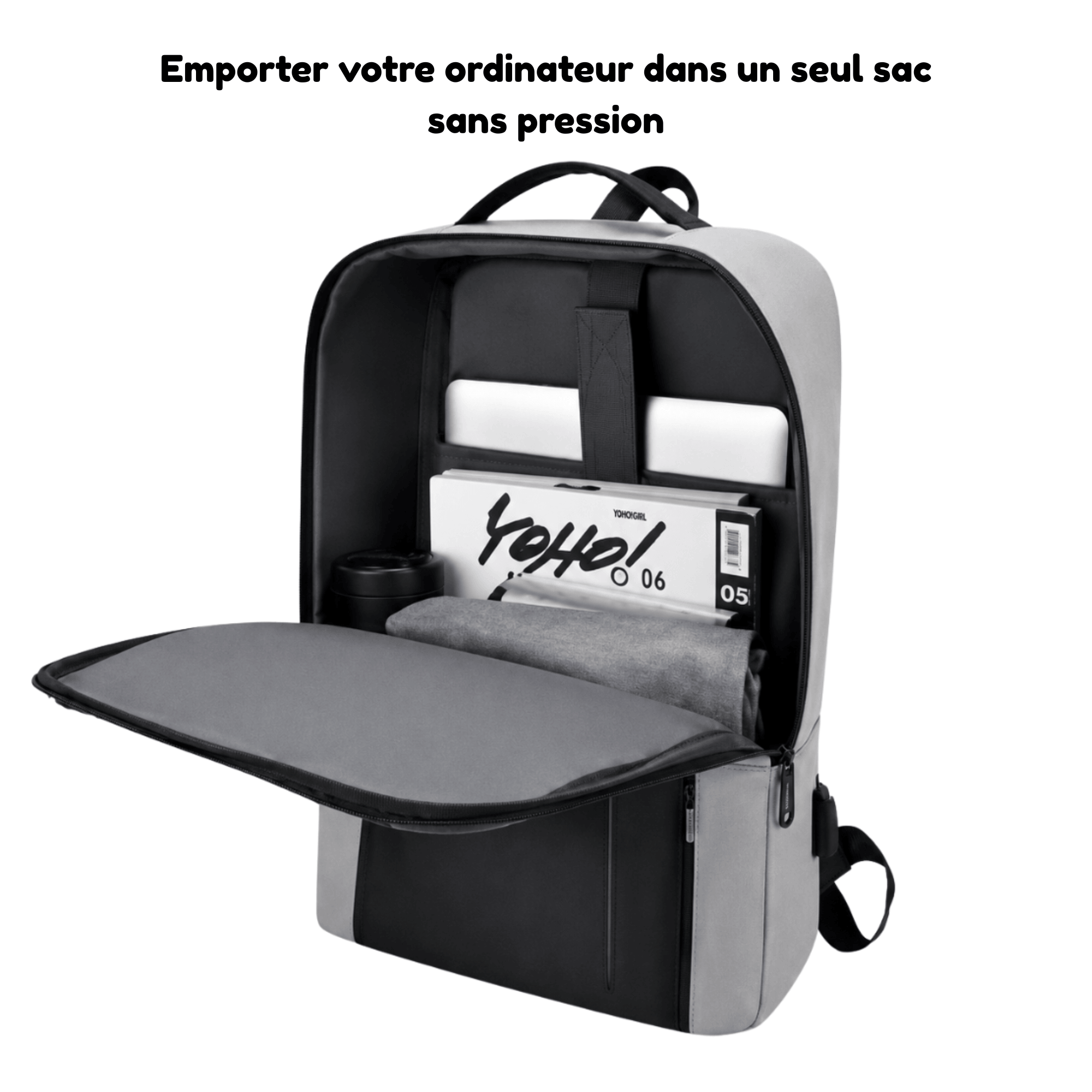 HORIZON RUSH - Sac à Dos de Voyage avec Port USB, Format Cabine