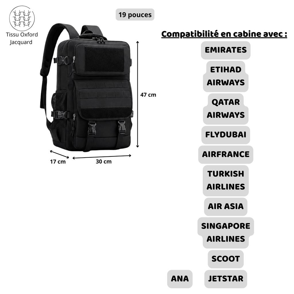 HORIZON VANTAGE - Sac à Dos de Voyage Tactique 40 L