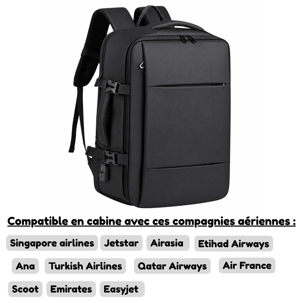 Sac de Voyage Cabine AEROVAN - Sac à Dos Extensible, Multifonction