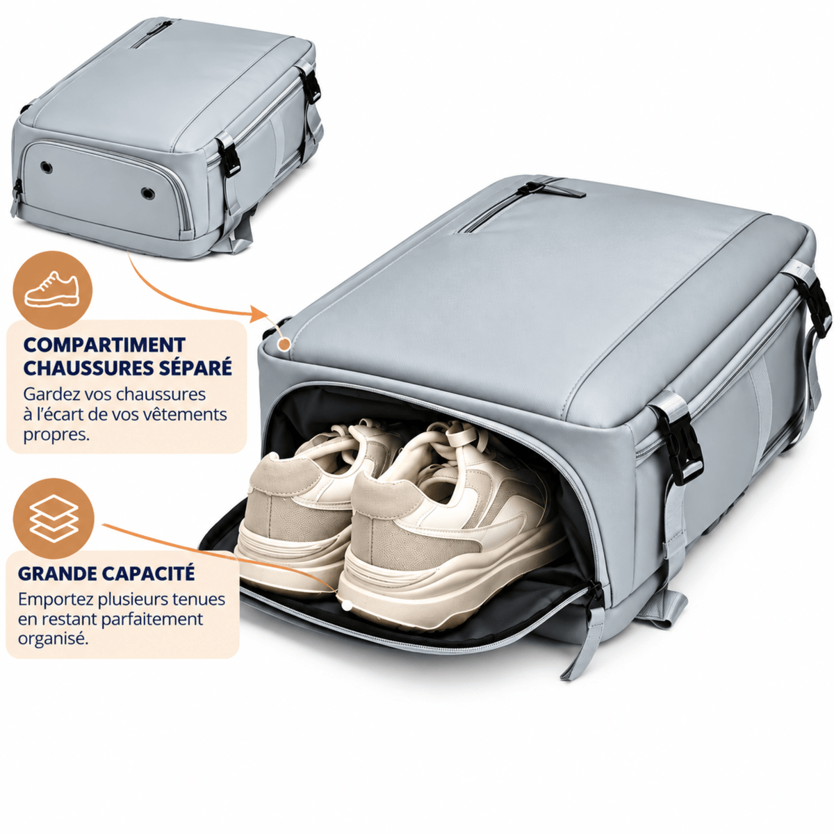 Sac de Voyage Cabine AéroCase - Format Valise & Sac à Dos 2-en-1