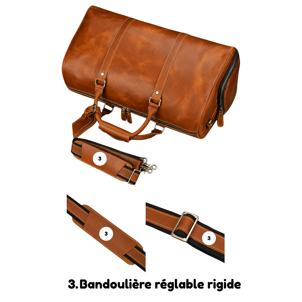 IMPERIUM - Sac de Voyage Cuir avec Compartiment pour Chaussures