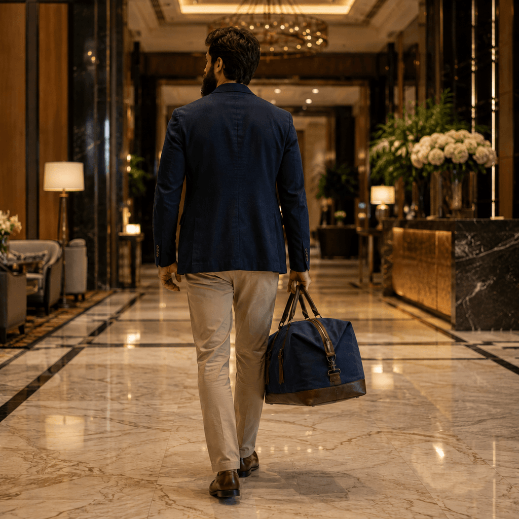 HORIZON HERITAGE - Sac de Voyage Homme en Cuir Synthétique & Toile
