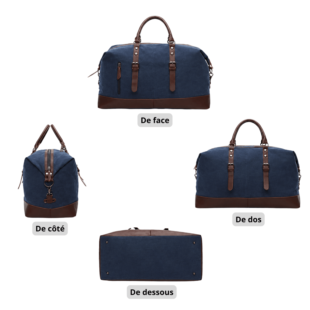 HORIZON HERITAGE - Sac de Voyage Homme en Cuir Synthétique & Toile