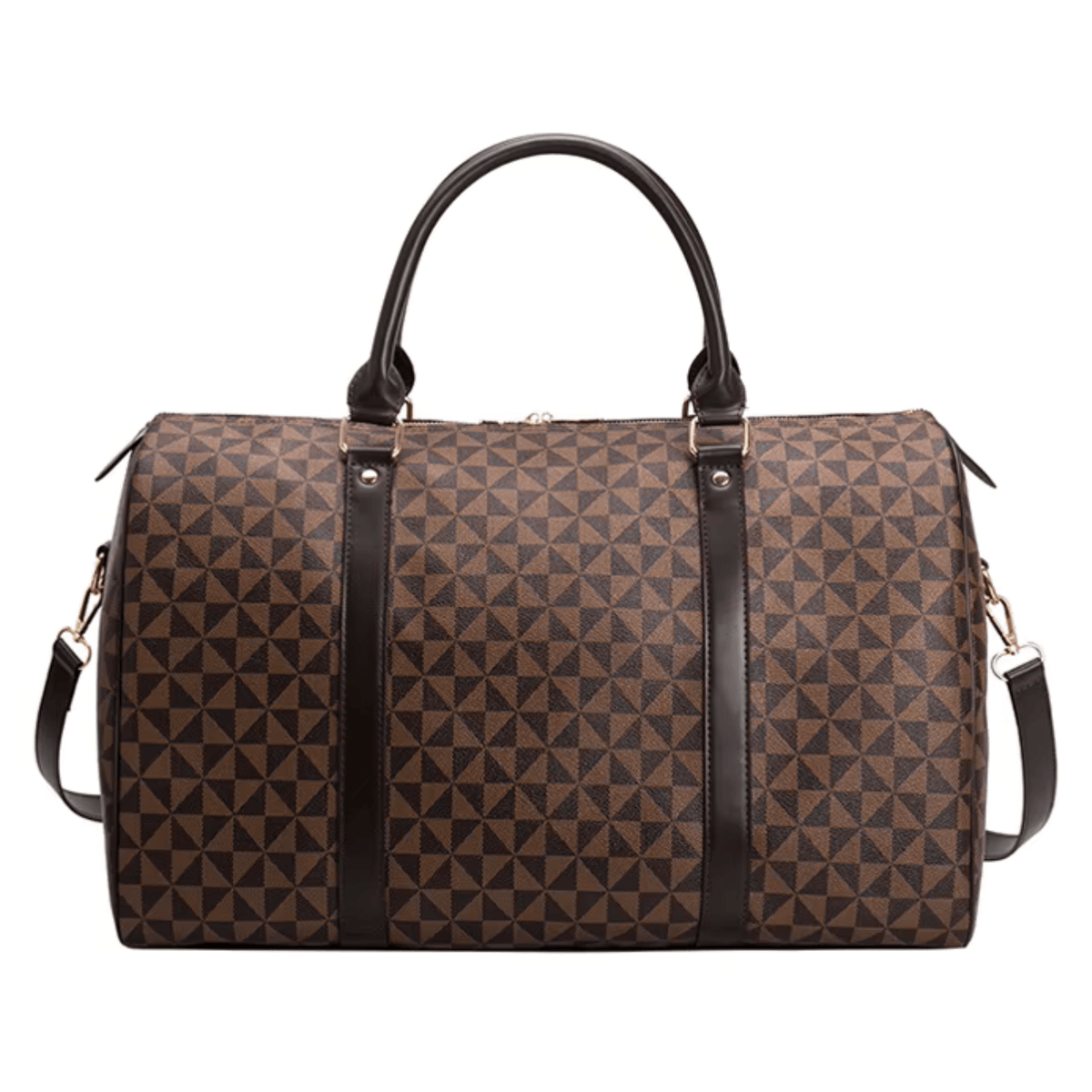 Sac de voyage cabine Élégance  - Motif triangle & bandoulière réglable