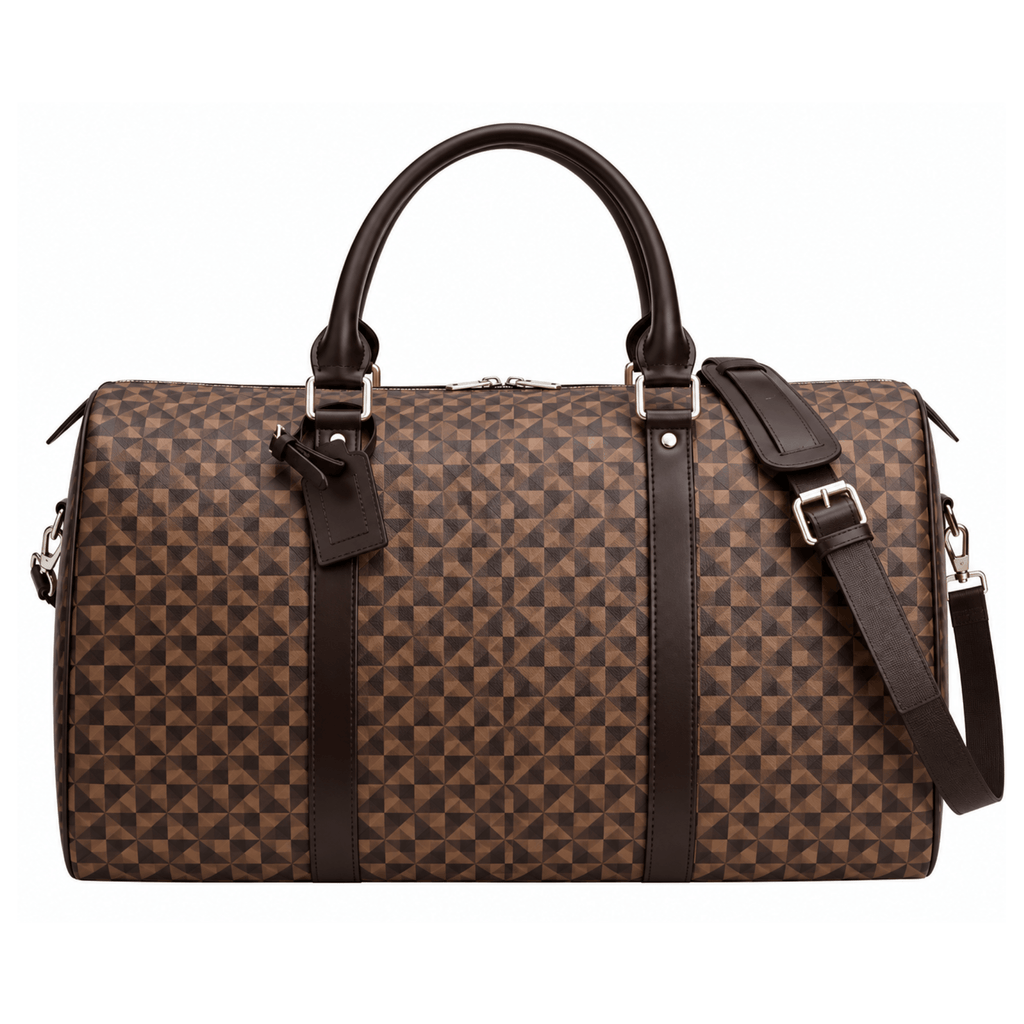 Sac de voyage cabine Élégance  - Motif triangle & bandoulière réglable