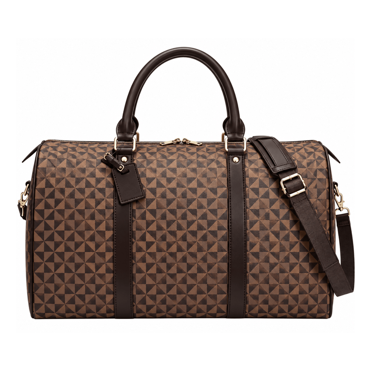 Sac de voyage cabine Élégance  - Motif triangle & bandoulière réglable