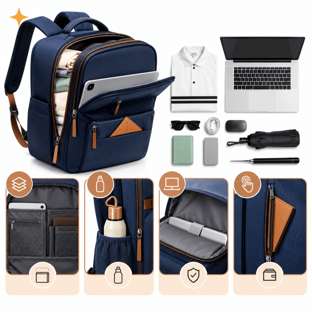 Sac de Voyage Cabine NOMADIX - Ouverture Valise & Multi-Compartiments
