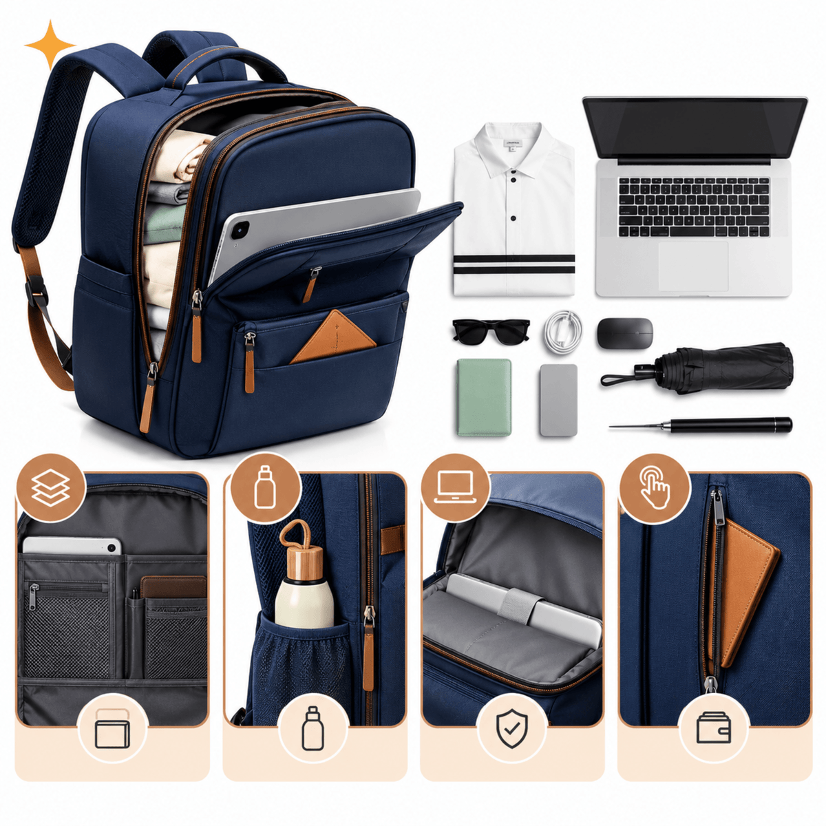 Sac de Voyage Cabine NOMADIX - Ouverture Valise & Multi-Compartiments
