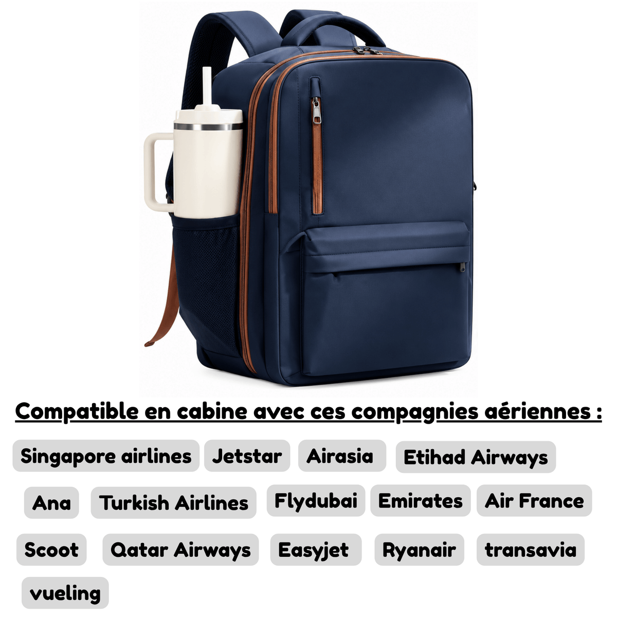 Sac de Voyage Cabine NOMADIX - Ouverture Valise & Multi-Compartiments